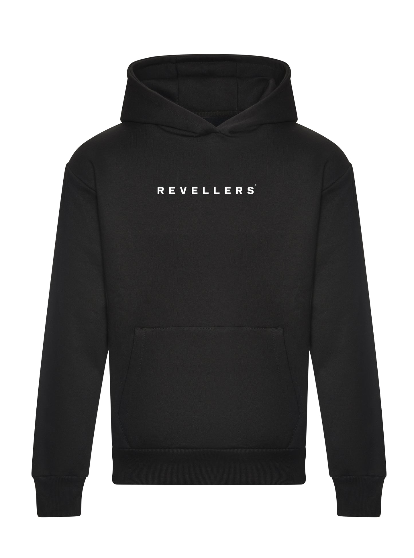 Revellers Hoodie Oversized Zwart-Oranje