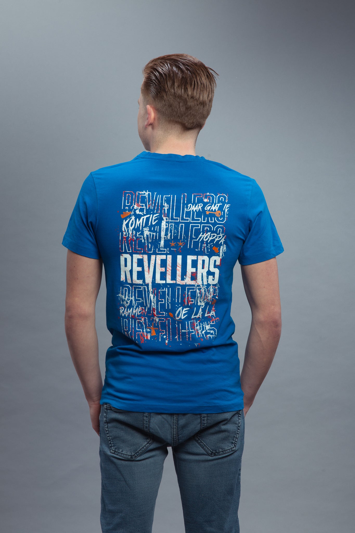 Revellers T-shirt Regular Blauw