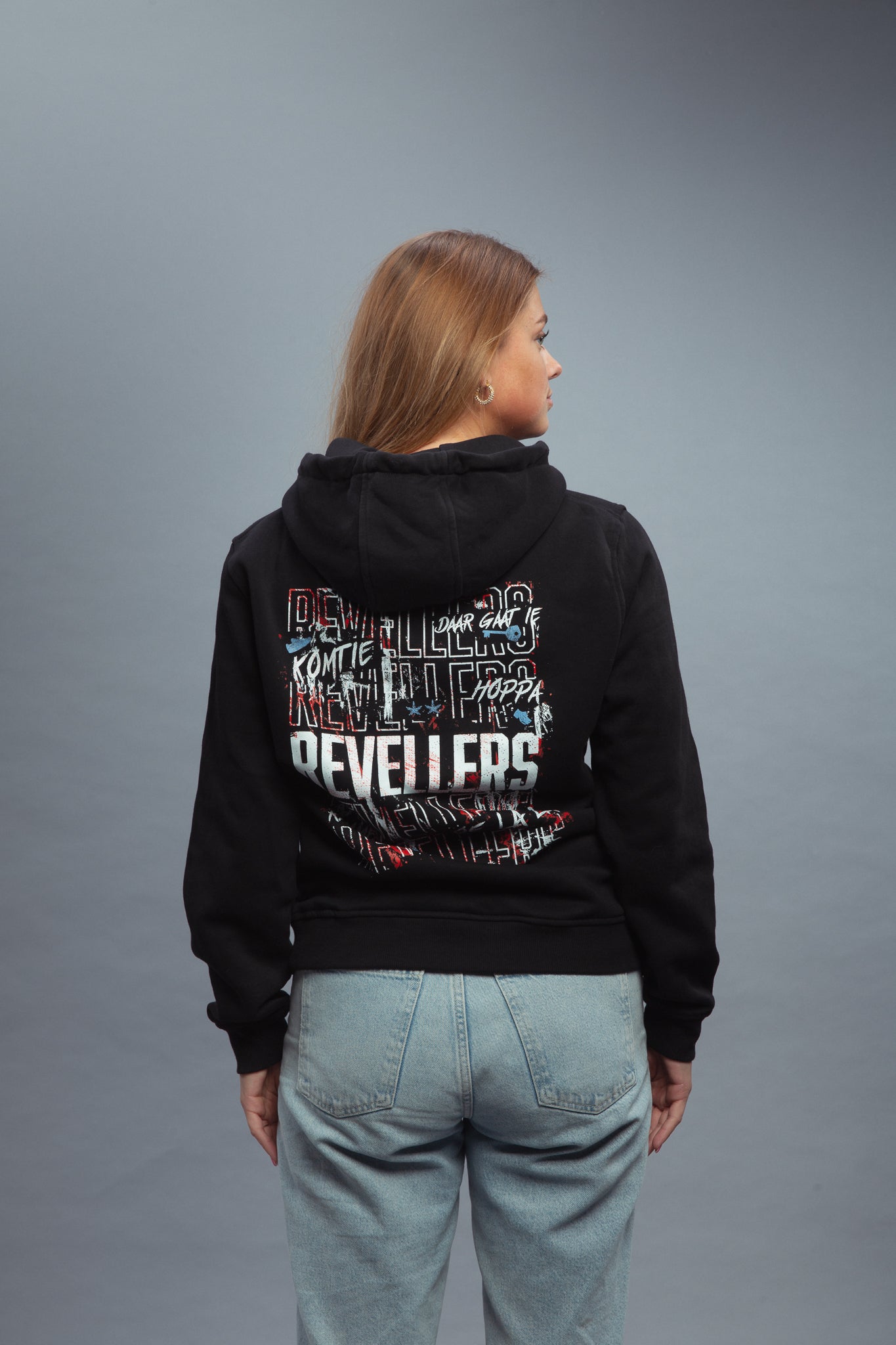 Revellers Hoodie Regular Zwart