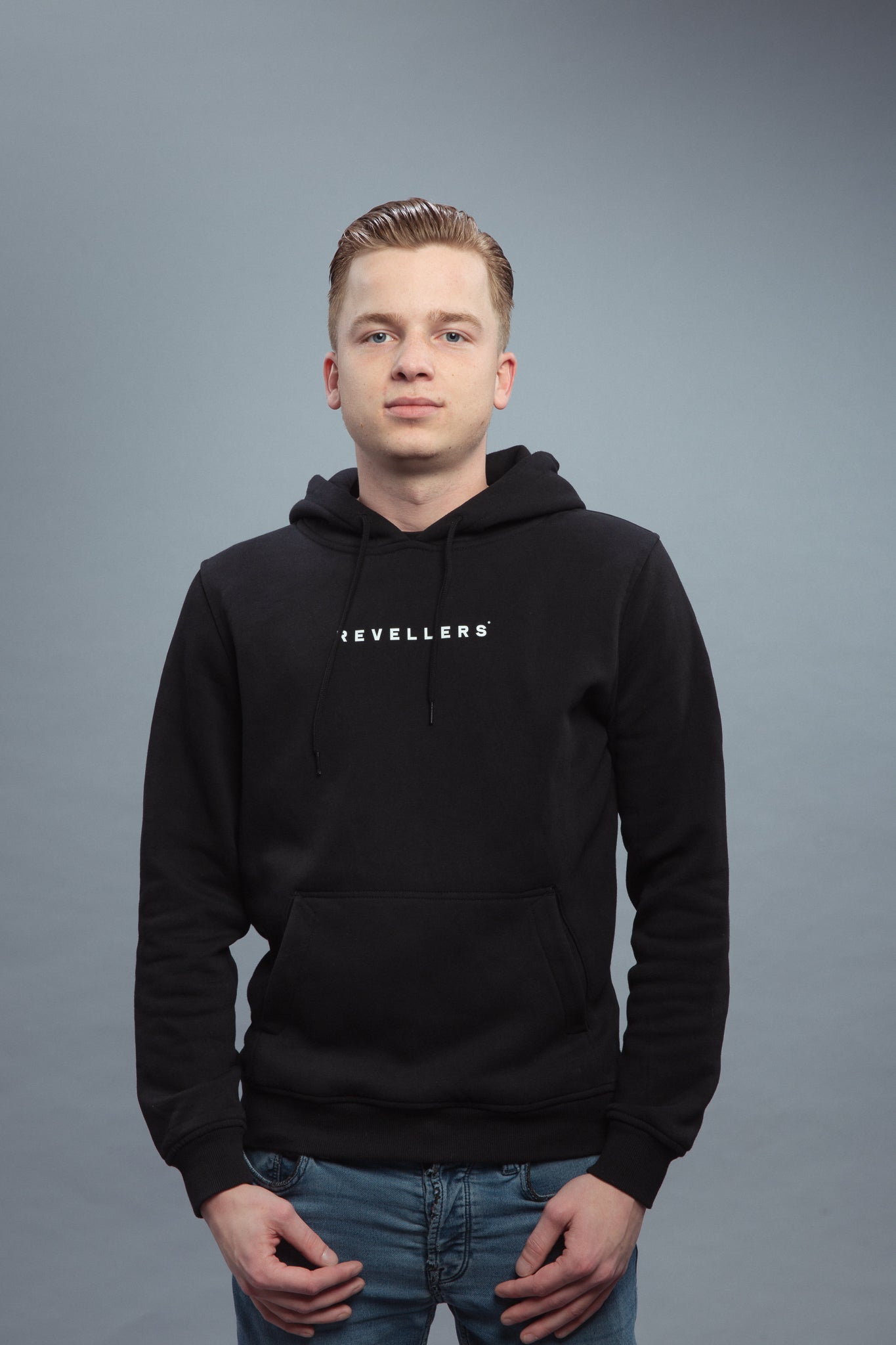 Revellers Hoodie Oversized Zwart