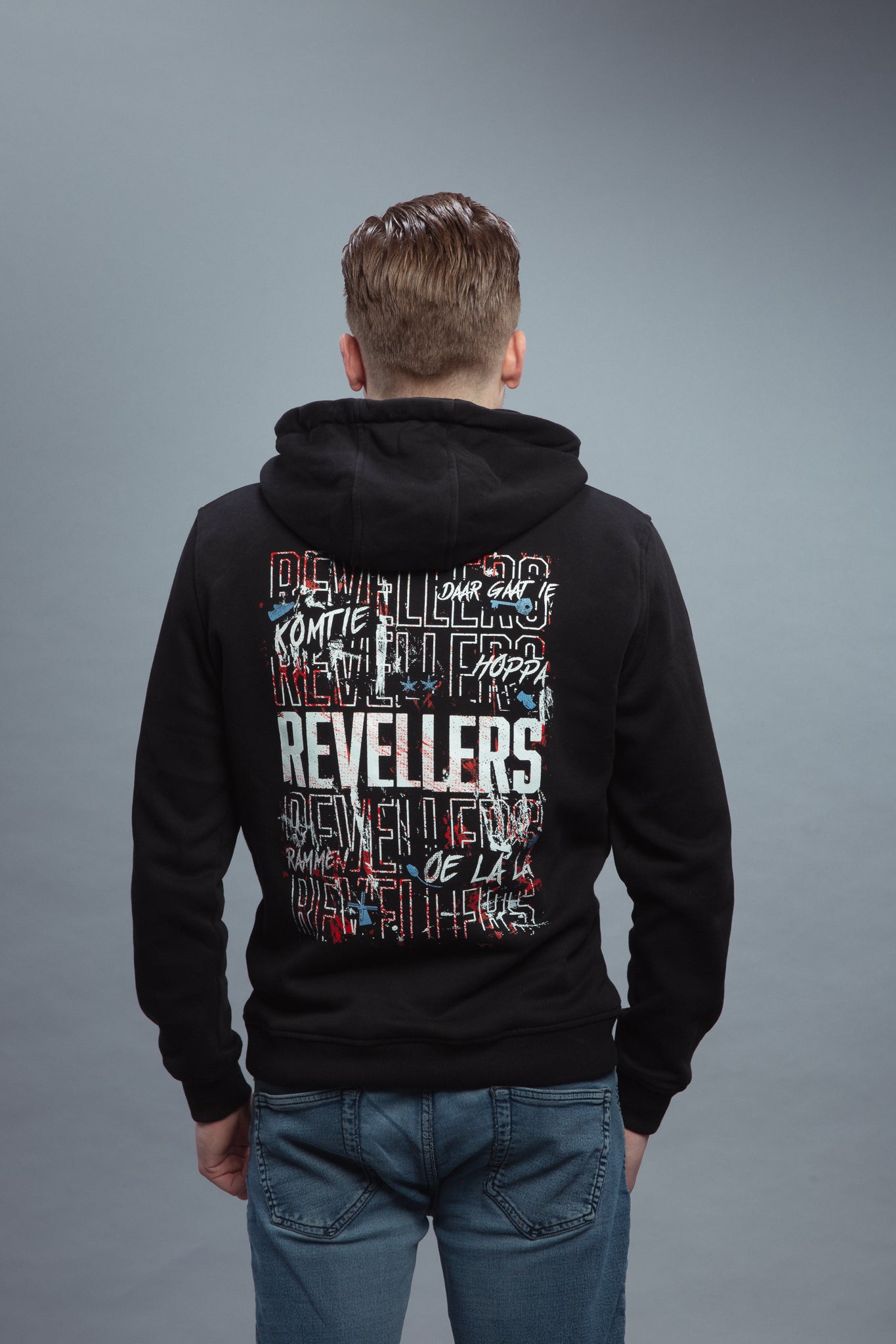 Revellers Hoodie Regular Zwart